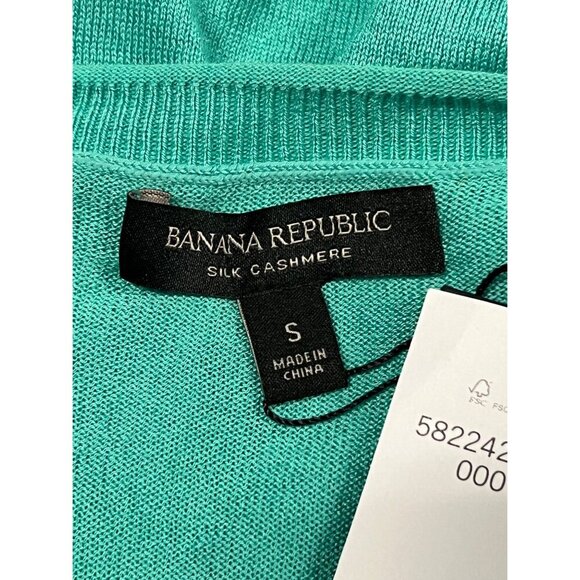 Banana Republic Silk Cashmere Womens Short Sleeve Top  Small 3/4 Sleeve New - Picture 8 of 9